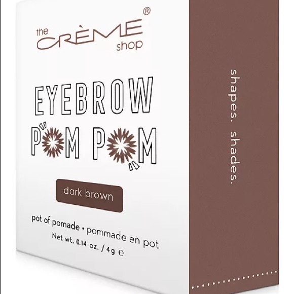 The Creme Shop Eyebrow Pom Pom Pot of Pomade in Dark Brown - Picture 4 of 10
